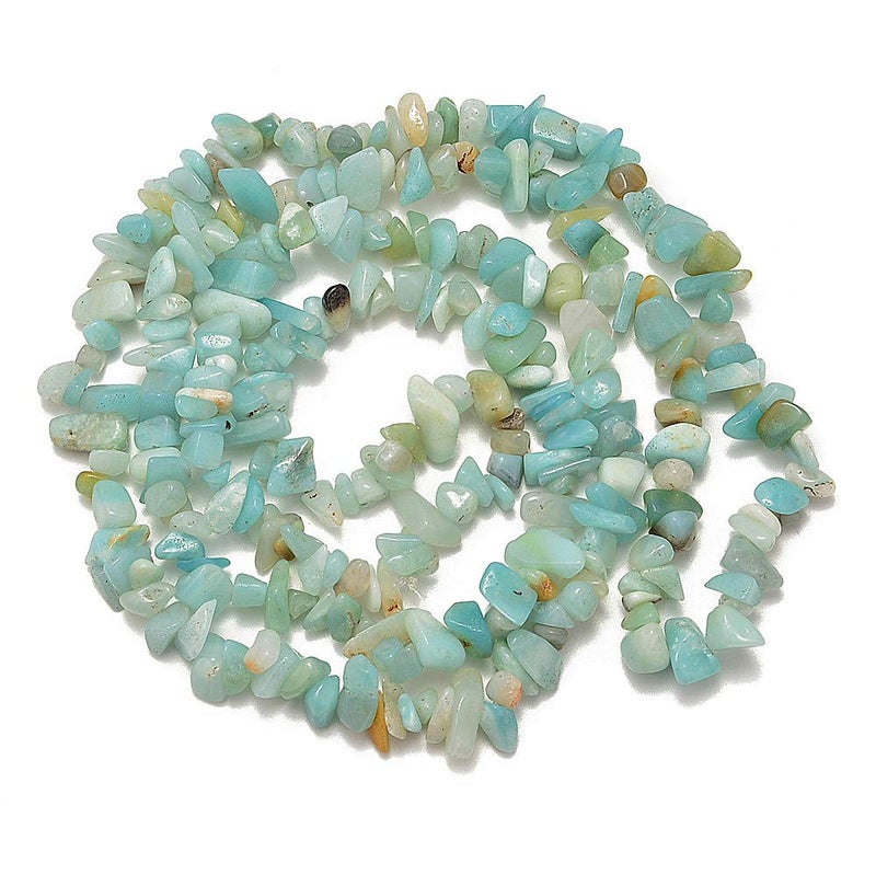 PLTbeads 5-8mm Natral Healing Gemstone Waist Bracelets Necklace Kit Irregular Stone DIY Crafts Design Jewelry Making 1 Strand per Bag Approxi 34 inch ( ite Chips) - Image 4